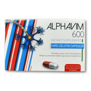 ALPHAVIM 600 DIETARY SUPPLEMENT 20 HARD GELATIN CAPSULES
